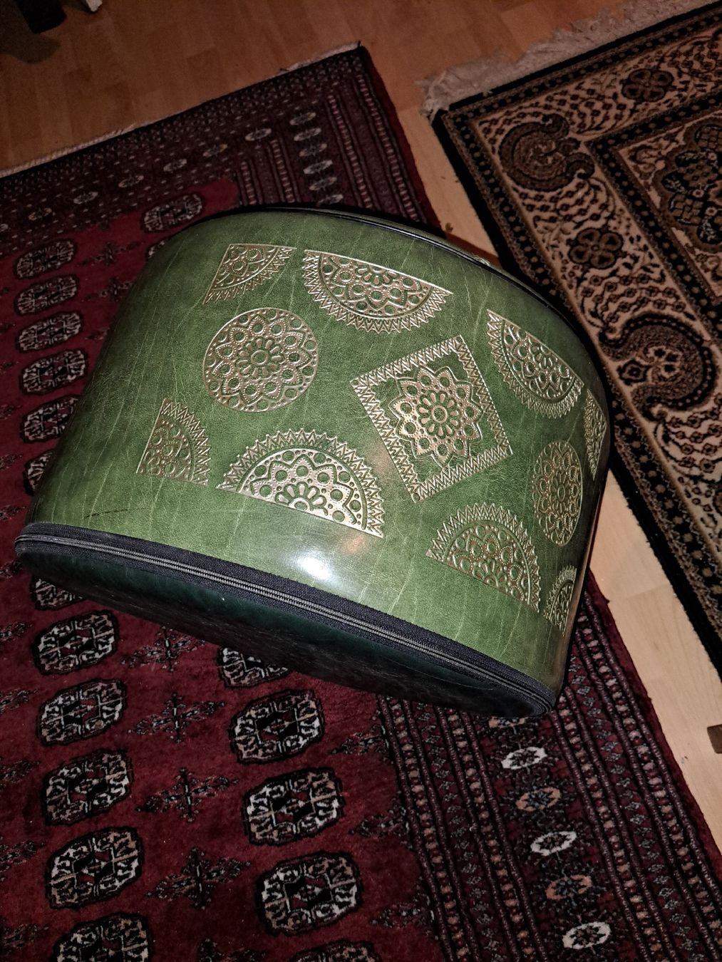Hocker: Vintage Leder Hocker orientiert  – Gebraucht aus Kölliken von Upcycling-by-Mc-TAM 4