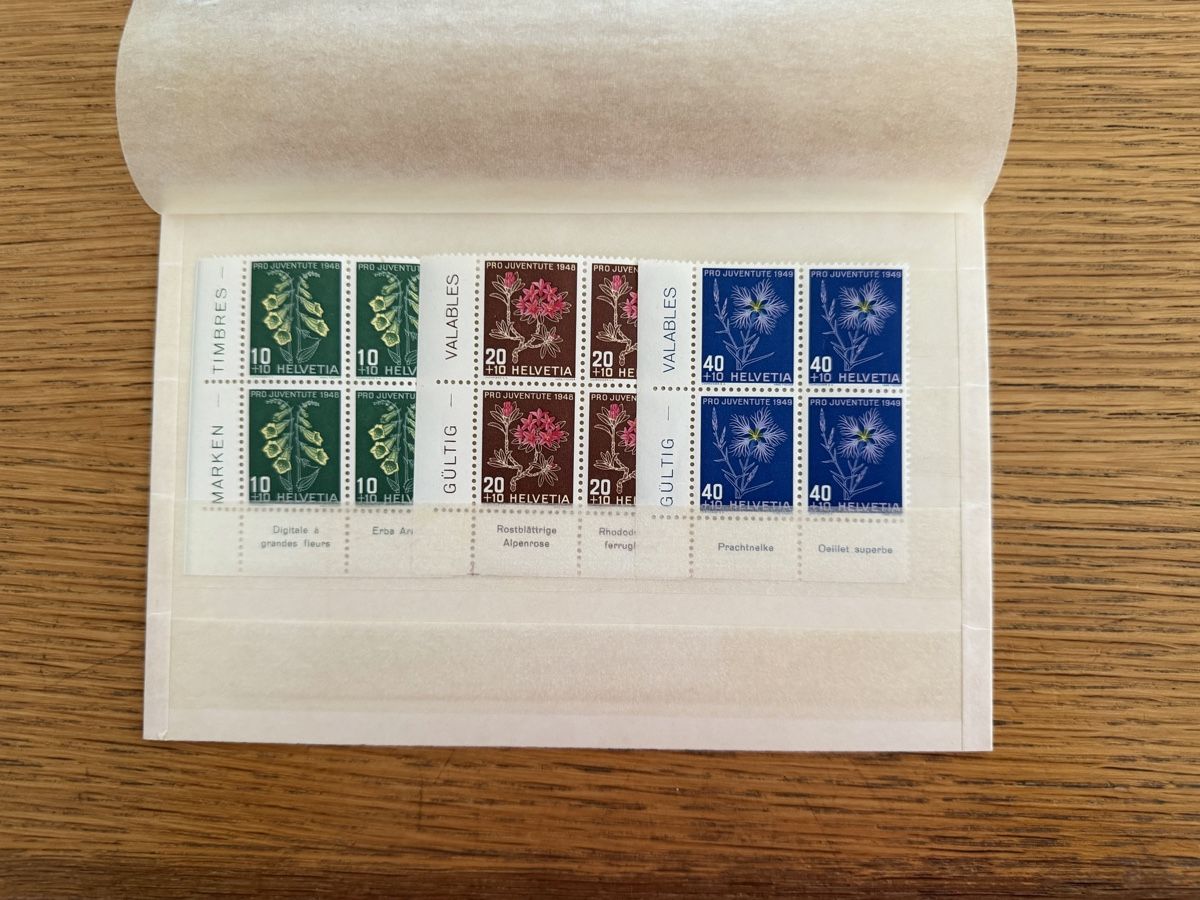 Alle Briefmarken: 13 Steckkarten mit Pro Juventute Marken mit Bogenrand – Gebraucht aus Murgenthal von Tina_4055 5