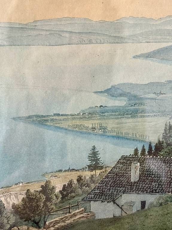Stiche: Panorama de Chaumont sous cadre – Gebraucht aus Lausanne von huggylesbonstuyaux01 4