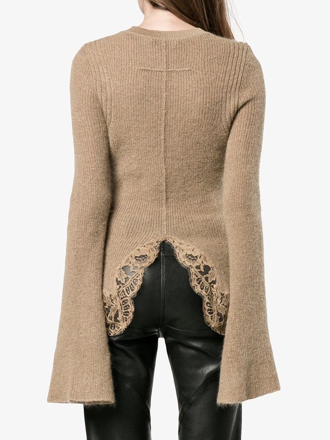 Givenchy Maglioni & Felpe: Damen Givenchy Pullover mit Spitzendetails aus Mohairwolle – Nuovo (secondo la descrizione) da Meilen venduto da Emma_321 1