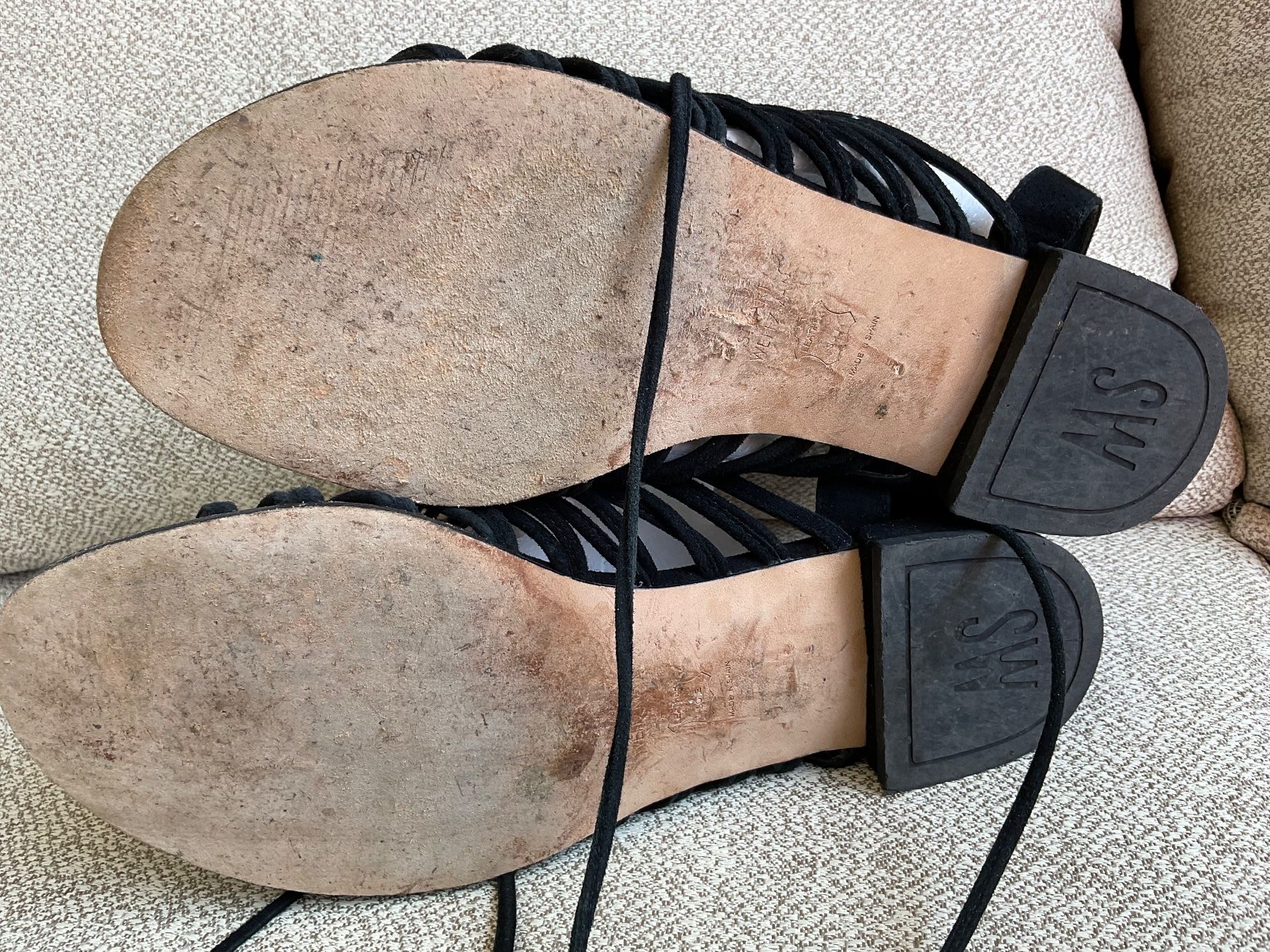 Stuart Weitzman Scarpe da donna: Stuart Weitzman Leder Sandalen Gr 38.5 schwarz – Usato da Urdorf venduto da alda02 5