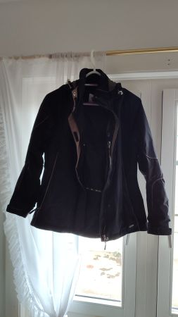 NRG Regenjacke schwarz mit Kapuze Gr. M