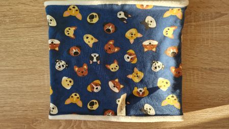 Loop/Schlauchschal Hunde-Motiv,Jersey, mit Fleece gefüttert