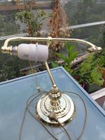 Tischlampe Messingfuess Metall Arm verstellbar Shabbi