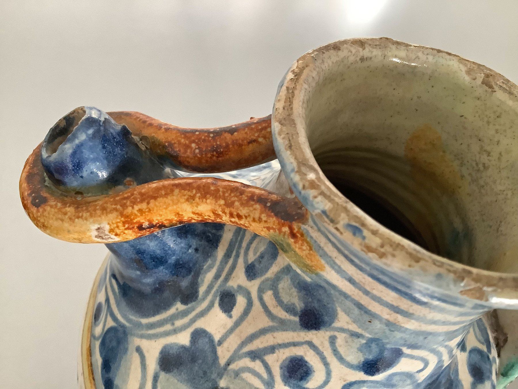Caraffe: Florentinischer Keramik-Wasserkrug, handbemalt – Usato da Horw venduto da bgr2000 8