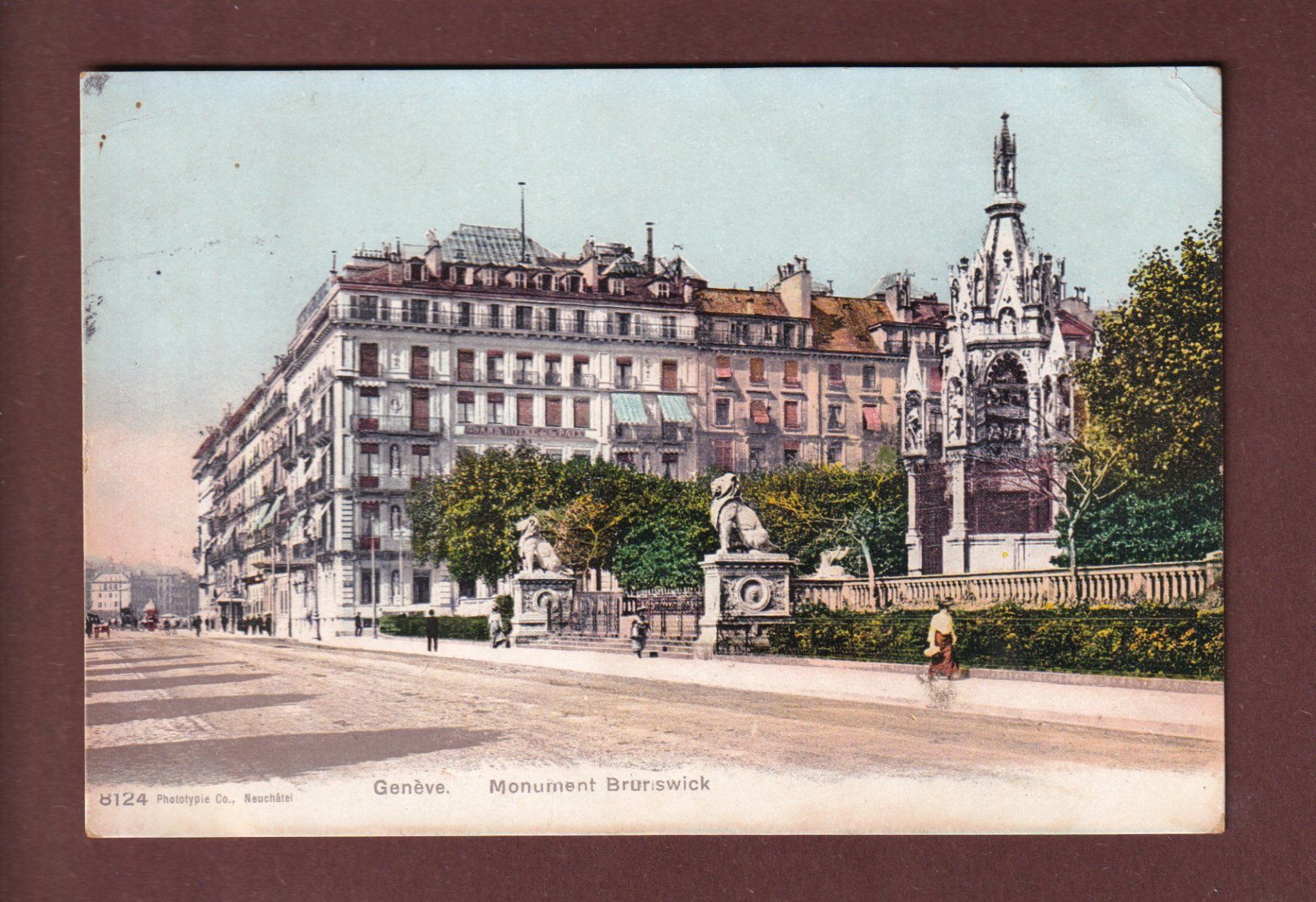 Ansichtskarten: GENEVE - Monument Brunswick - 1908 – Gebraucht aus Pully von nicecards-shop