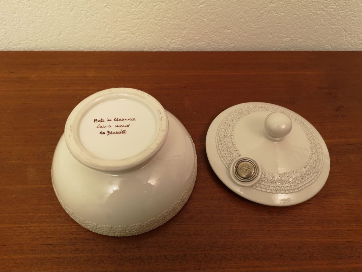 Barattoli: Antike Keramik Dose mit 925er Silber + Spitze Keramikdose – Usato da Zürich venduto da Vintagewiesel 4