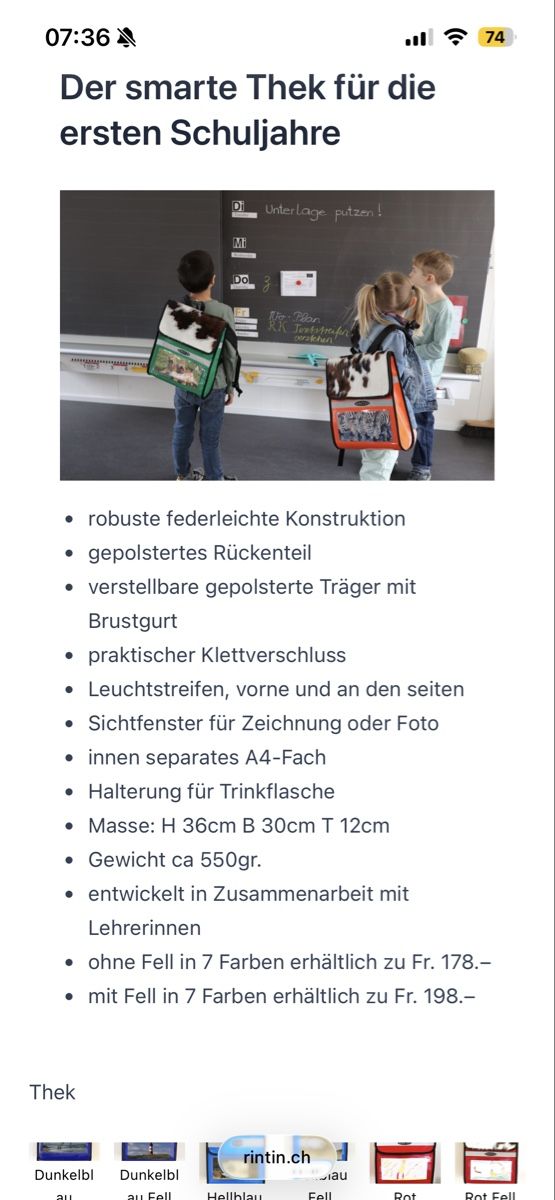 Borse & Zaini: Thek von Rintin – Usato da Wermatswil venduto da vlang 3