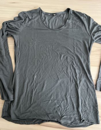 Damen Langarmshirt grau Grösse S/M