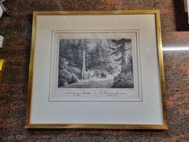 Antike Grafik, St. Meinrads Brunnen auf dem Etzel, 1805🖼️