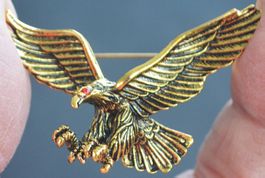 Brosche F-349 – Adler golden – 5 x 4 cm