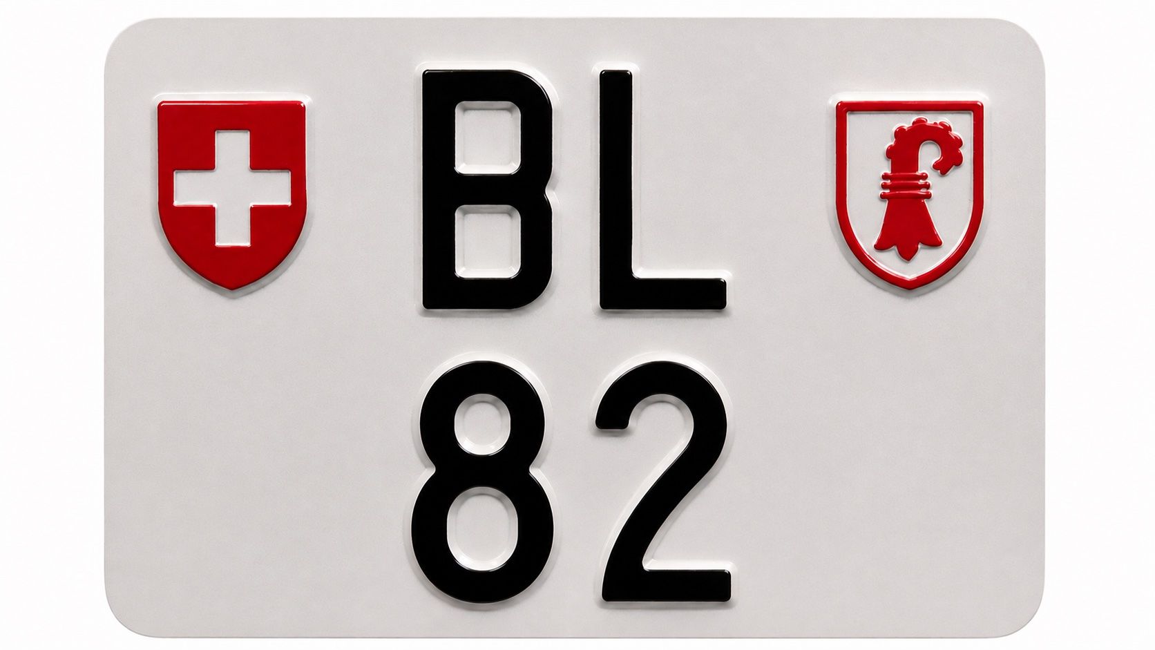 Insegne: Exklusives Motorrad-Kontrollschild BL 82 – Nuovo e nell'imballaggio originale da Rümlingen venduto da BoelchenCarsAG