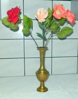 Vase, Balusterform, Messing, gebraucht, 27cm hoch