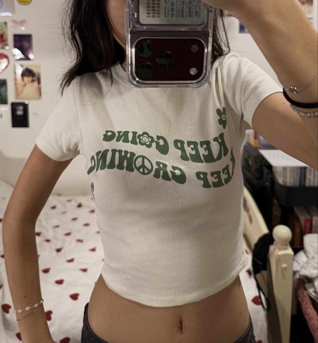 Pull&Bear Tops: Pull&Bear Printed Top – Gebraucht aus Root von meower_