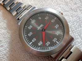 Armbanduhr, Jeep, Quartz mit Stahlarmband für 20cm, Ø 37mm,