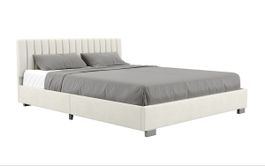 Bett mit Kopfteil Beige 160x200cm 
