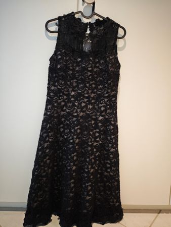 Orsay Kleid mit Spitze, schwarz, Grösse 36