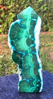 💚💙 Einzigartiger Malachit mit Chrysokoll Obelisk