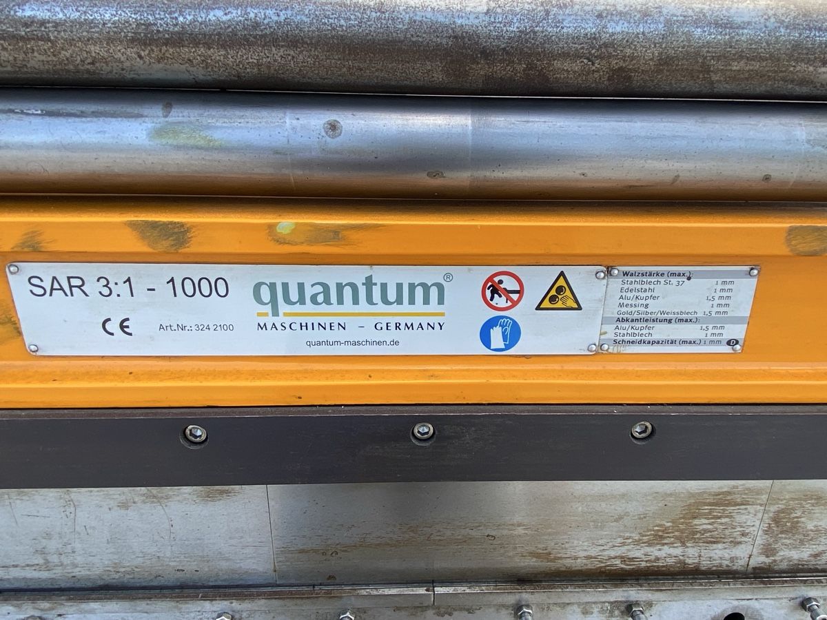 Alle Maschinen: Blechbearbeitung SAR 3:1-1000 Quantum – Gebraucht aus Appenzell Meistersrüte von auromeli 3