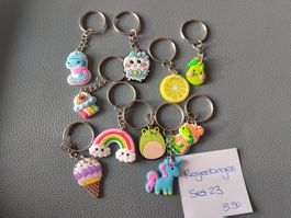 10 Schlüsselanhänger Regenbogen neu set 23