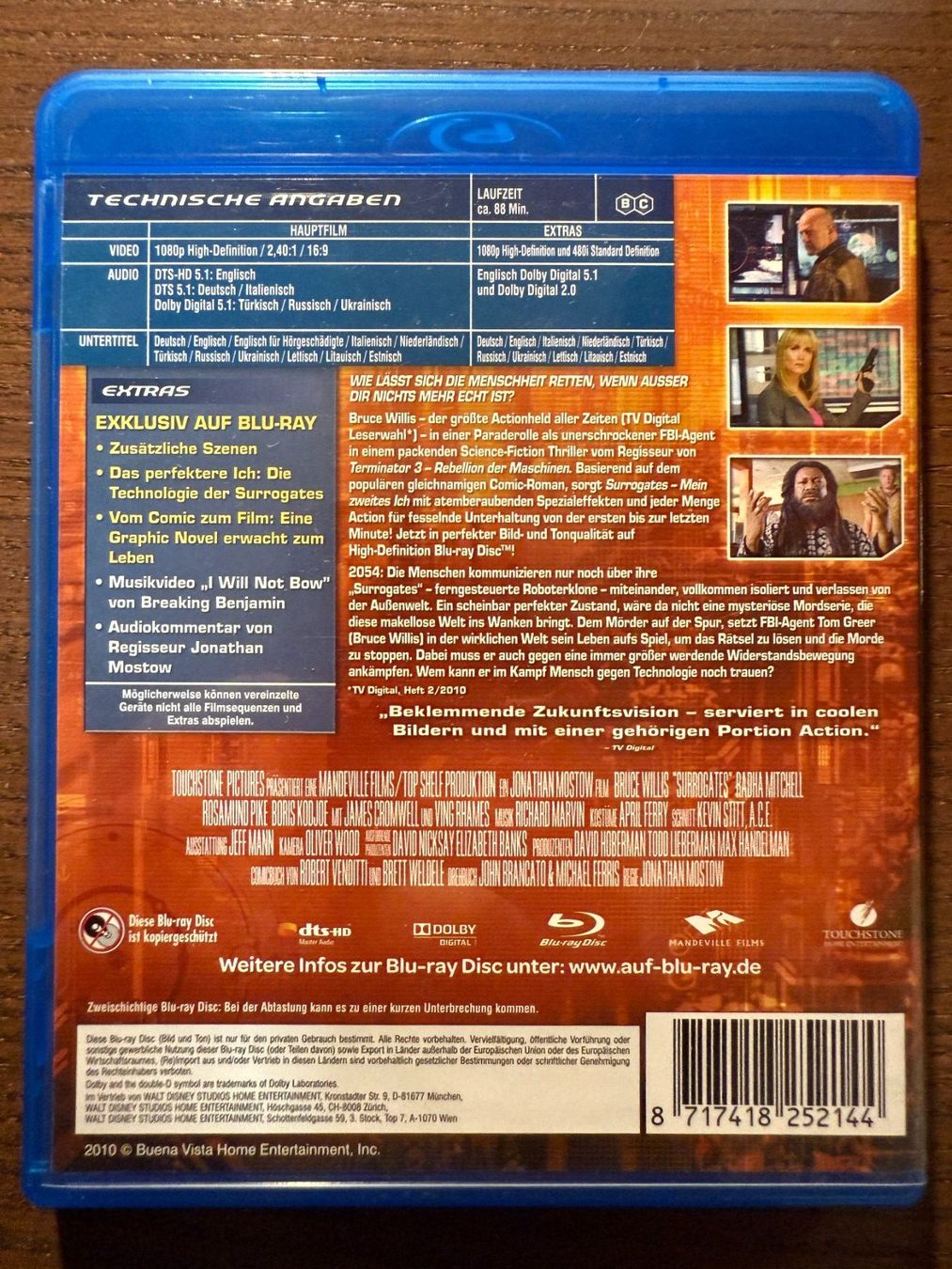 Tutti i DVDs: Surrogates - Mein zweites ich – Usato da Zürich venduto da Blu-ray_ZH 1