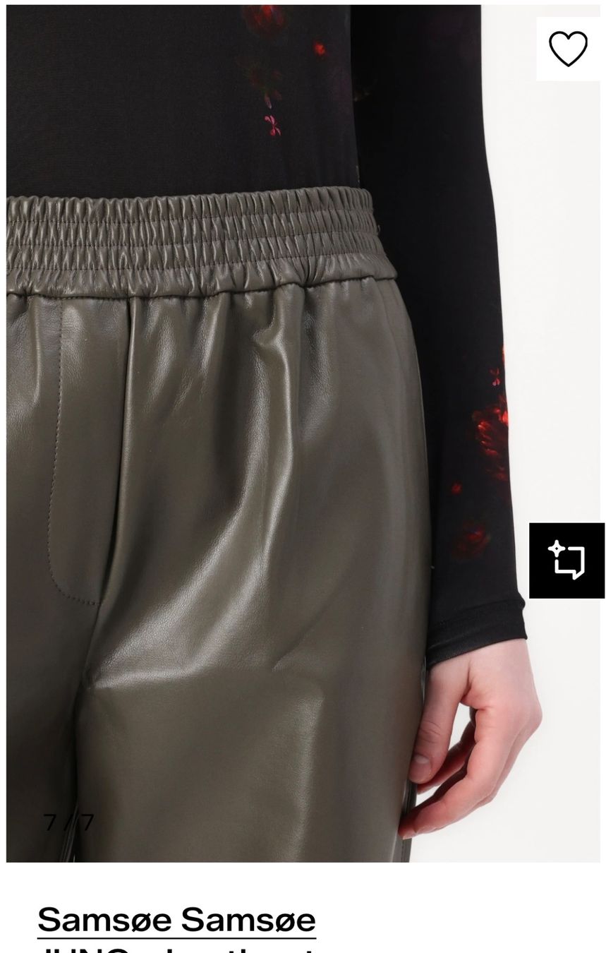Samsøe Samsøe Pantalons: JUNO - Leather trousers M - beluga €240.00 – D'occasion à Zürich par Linen218 2