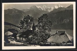 Beatenberg, Kirche mit Eiger, Mönch und