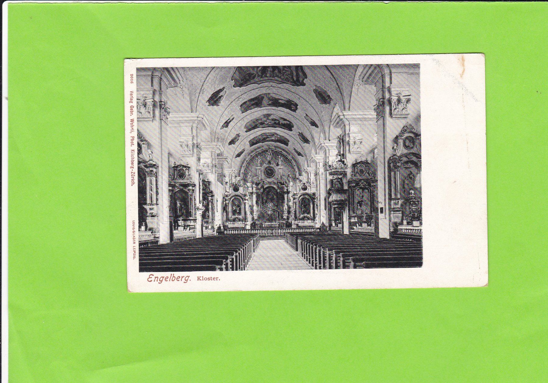 Cartes postales: Engelberg-Kloster. Innenansicht – D'occasion à St. Peterzell par neckertal