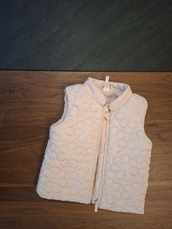 Gilet bébé fille Orchestra rose poudré, doublé chaud! 9mois