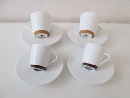 4 Nespresso Kaffeetasse mit Unterteller -Ritual