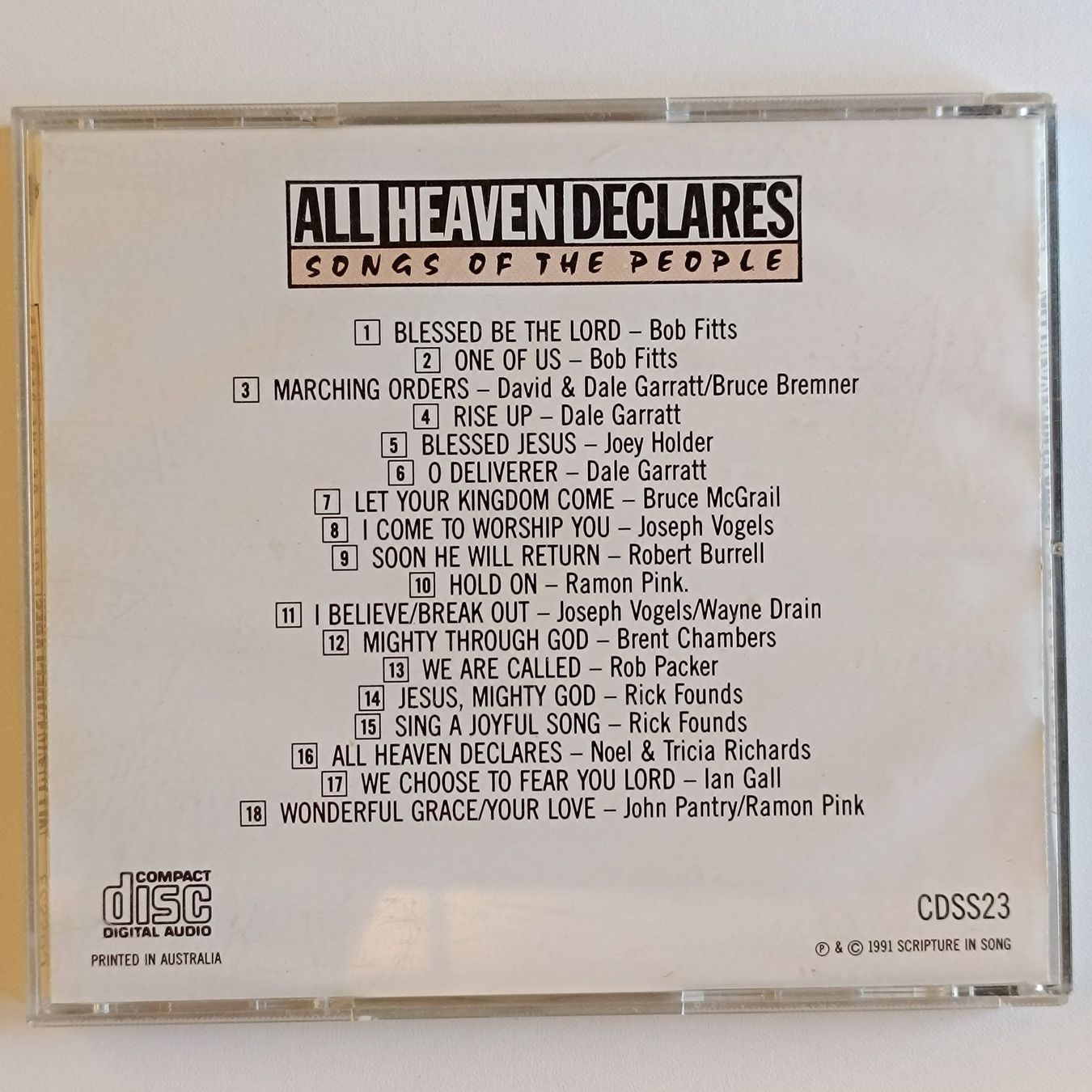 CD: Gospel CD "All Heaven Declares" F29 – Usato da Sessa venduto da fraenklishop 1