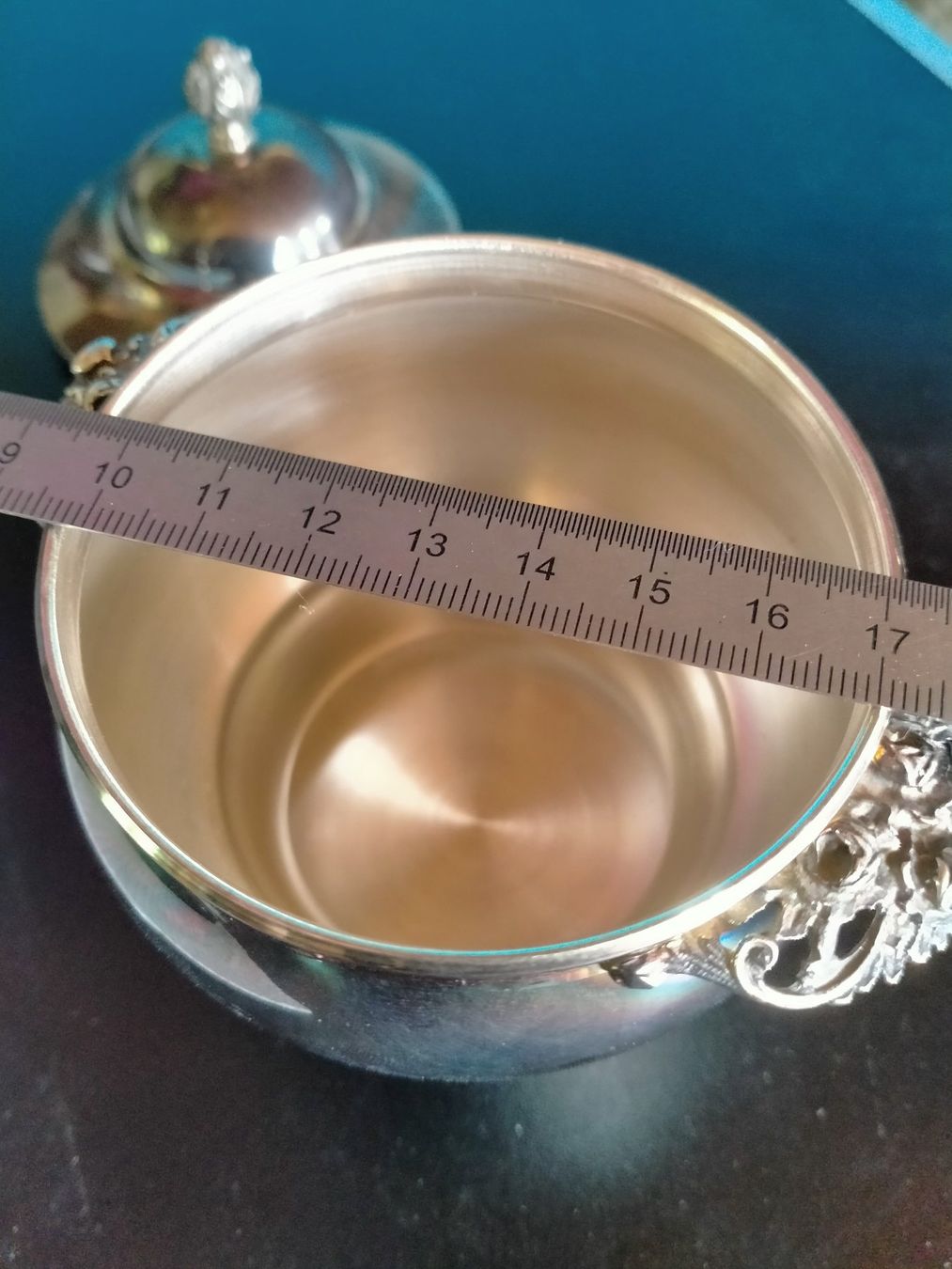 Set di piatti: Silber Dose / Silver can 800 / sugar bowl lidded bowl ... – Usato da Küssnacht am Rigi venduto da perlboote 7