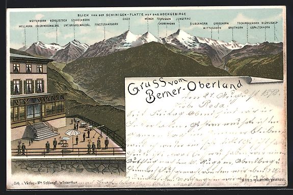 Cartoline postali: Interlaken /Berner Oberland, Blick von d – Usato da Berlin venduto da bartko-reher