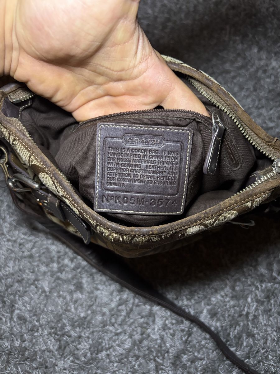 Coach Borse: Coach Schultertasche braun Logo Muster – Usato da Brislach venduto da edu_t6pq 7
