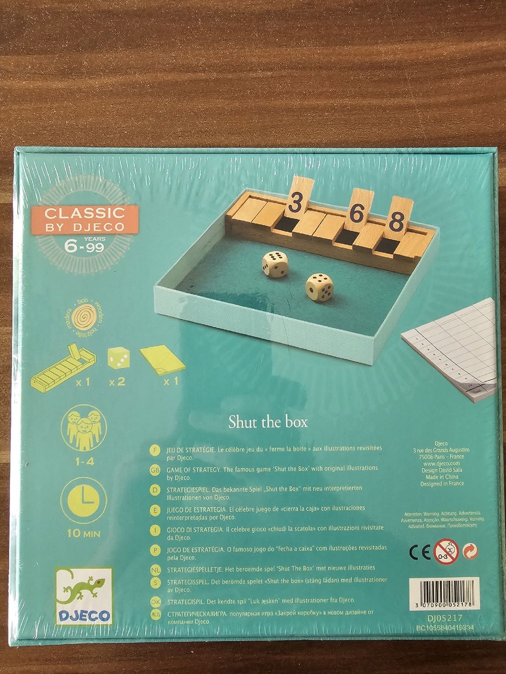 Djeco Giochi: Shut the Box Classic by Djeco Originalverpackt – Nuovo e nell'imballaggio originale da Bütschwil venduto da Taranabo 1
