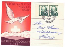 Carte de la Journée du timbre 1940 (Italien)