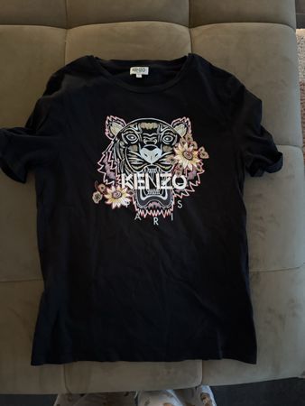Schwarzes Kenzo T-Shirt mit Tiger-Print, Grösse S Top! (50)