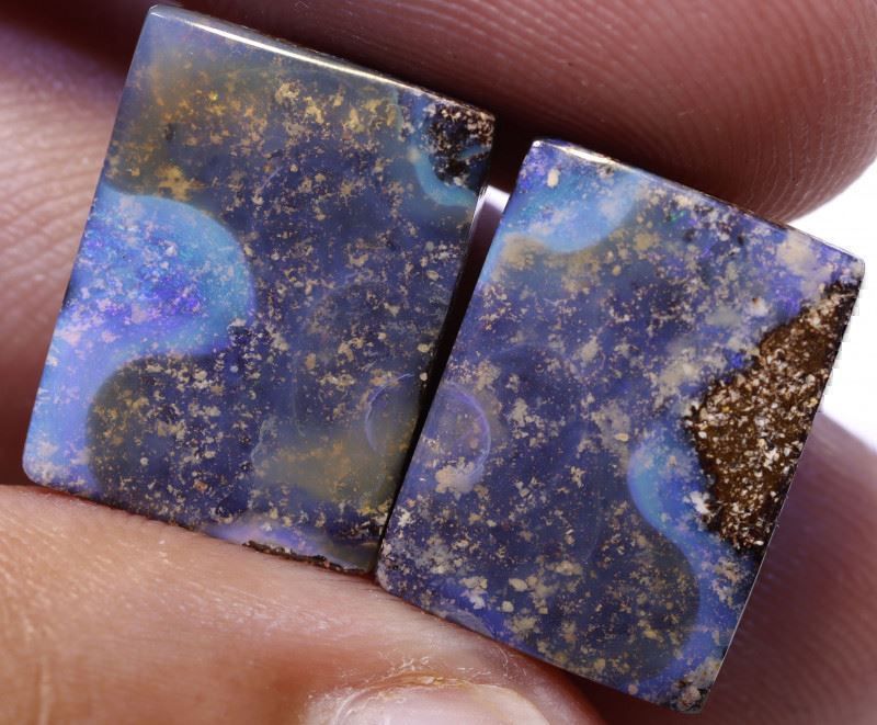 Pietre preziose: Australischer Boulder Opal Paar 16Cts. – Nuovo (secondo la descrizione) da Bern venduto da Grindelwaldaus 1