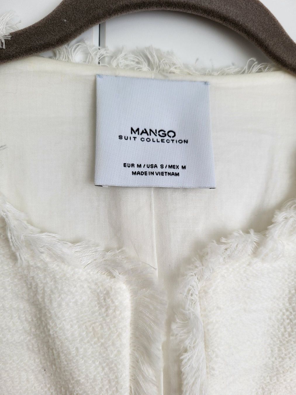 Mango Giacche: Mango Bouclé Jacke, Gr. M - weiss, Baumwolle – Usato da Baar venduto da clar6 2