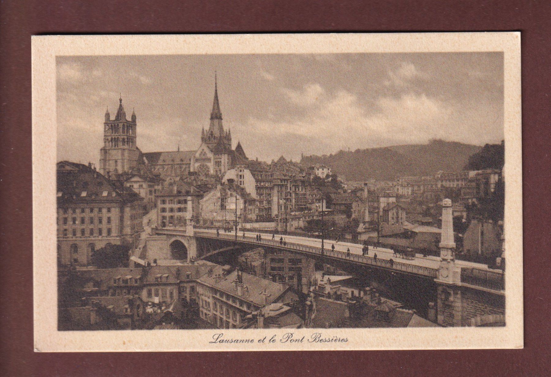 Cartoline postali: LAUSANNE - Pont Bessières – Usato da Pully venduto da nicecards-shop
