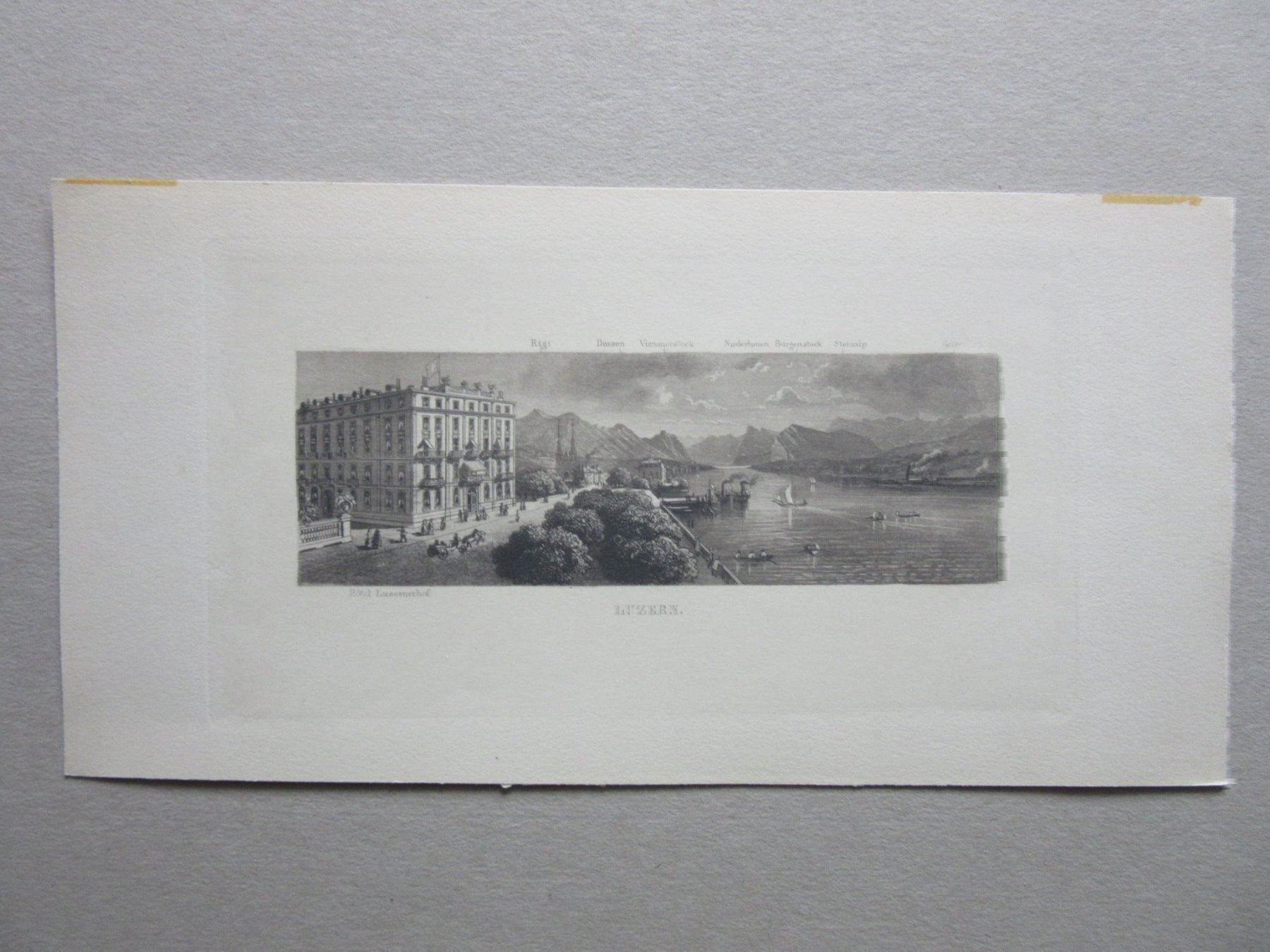 Incisioni: LUZERN  AQUATINTA – Usato da Gersau venduto da grafik-kunst 1