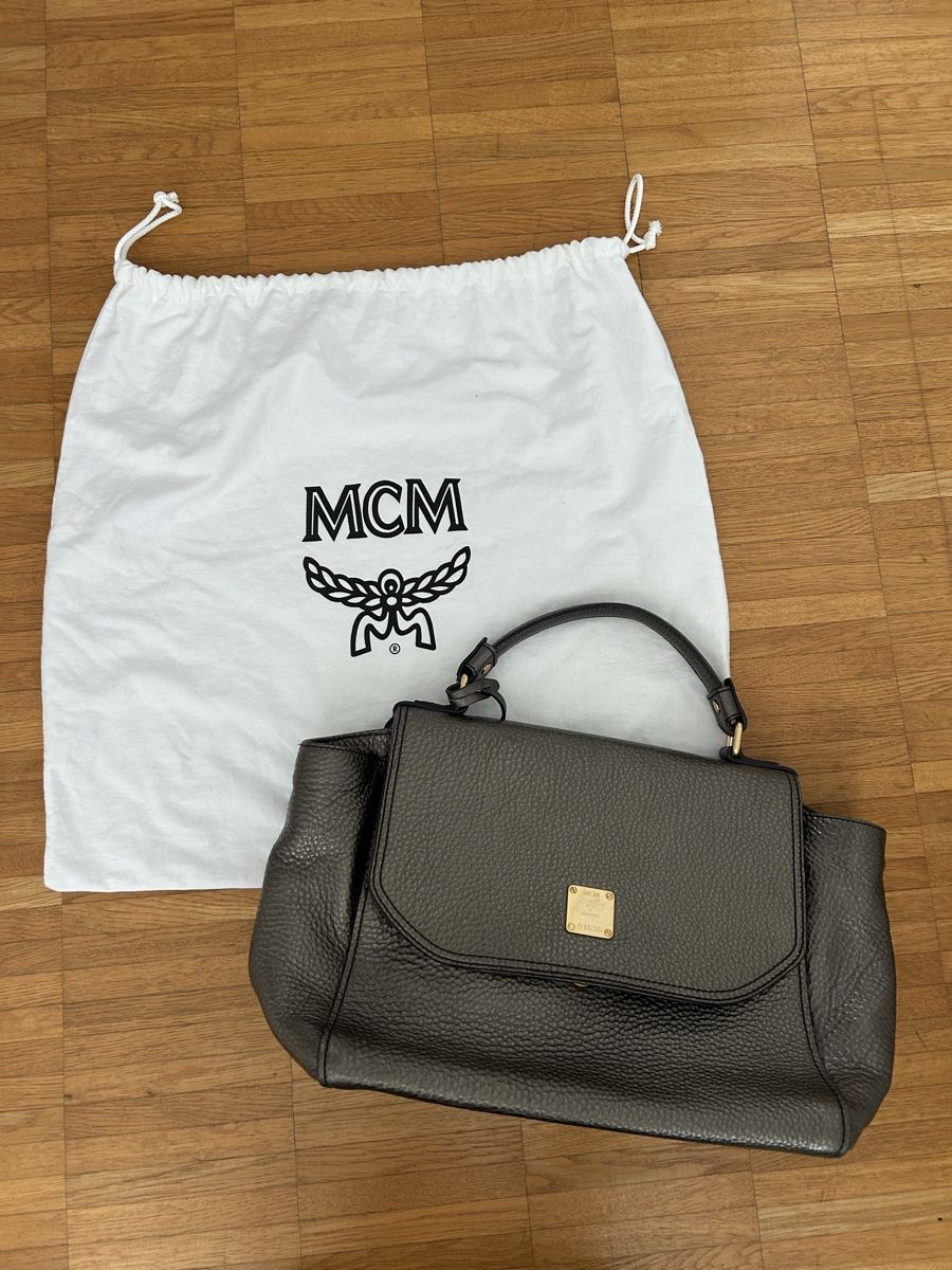 Mcm Borse: McM Tasche metallic grau – Usato da Rüti ZH venduto da Rosarot_22