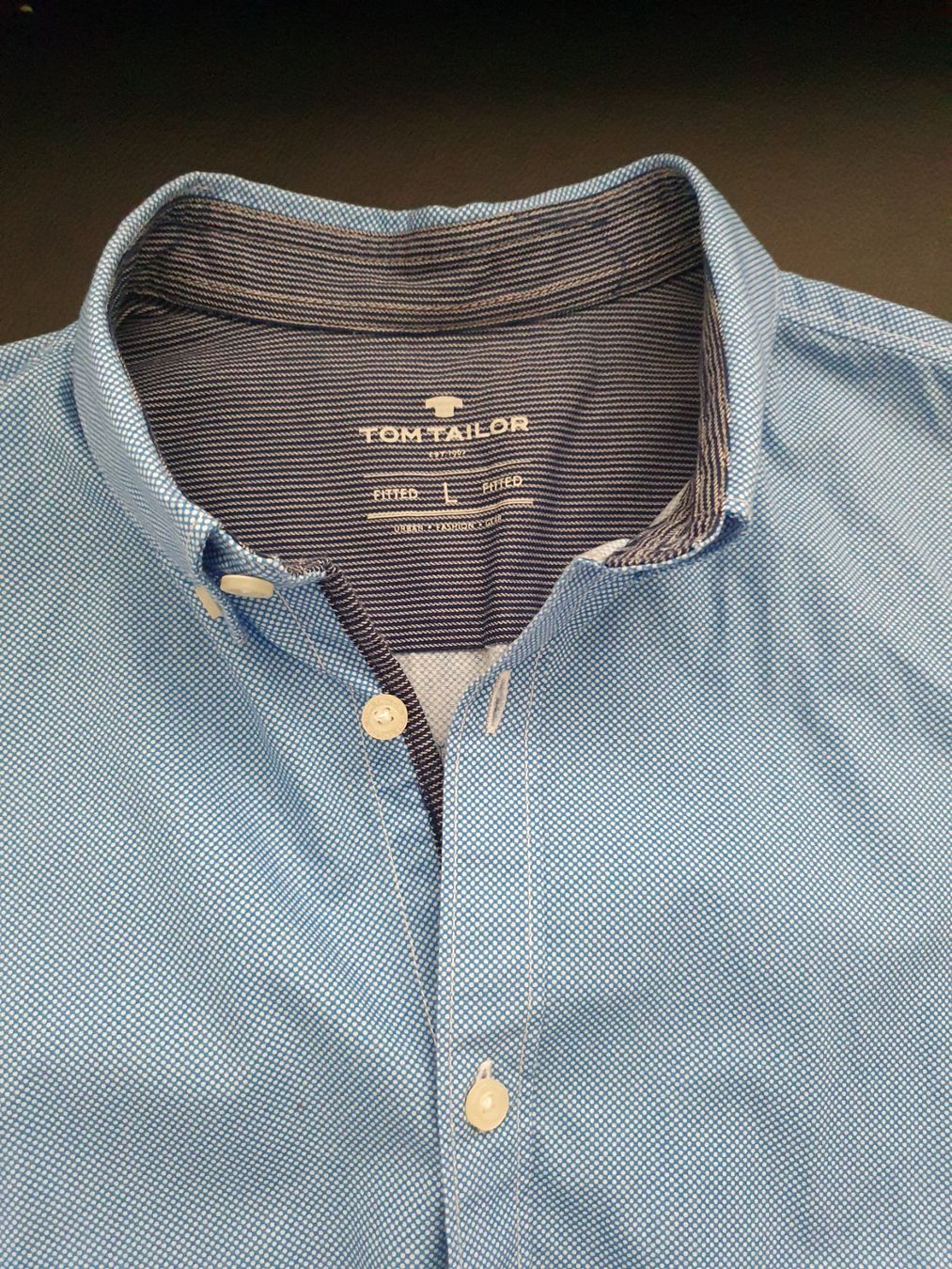 Tom Tailor Camicie: Tom Tailor Hemd, Gr. L, hellblau/weiss – Usato da Zürich venduto da sunflower89