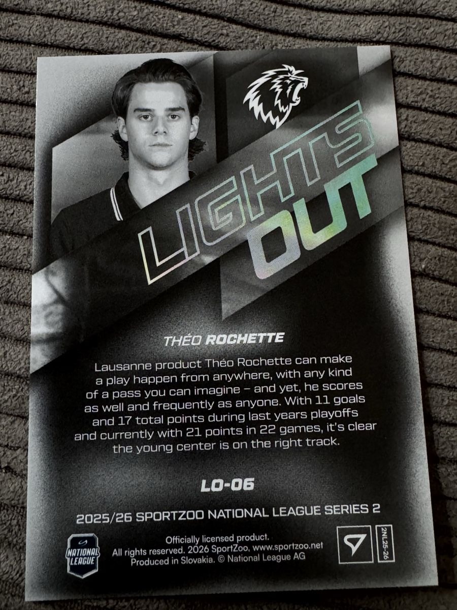 Sportzoo Sammelbilder & Trading cards: Theo Rochette Lights Out 2025/26 Hockey Card #91/99 Top! – Neu (gemäss Beschreibung) aus Rapperswil SG von ste_99 1