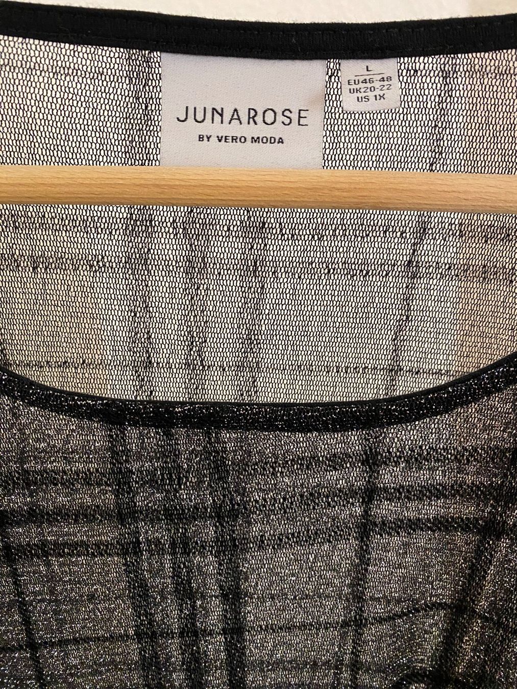 Vero Moda T-shirt: Junarose by Vero Moda Oberteil Glitzer Gr. L / 46 - 48 – Usato da Pratteln venduto da a23_j2gs 4