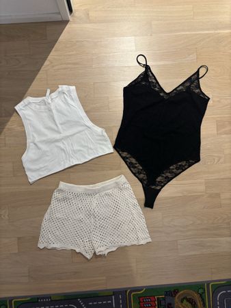 Set Damen Oberteil, Body und Shorts, Grösse M guter Zustand