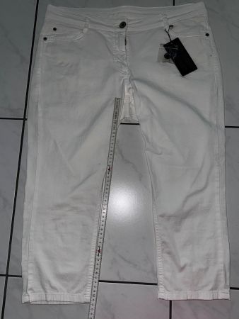 KENNY S Sommerhose Stoffhose 3/4 Capri Hose Pippa 44 weiss