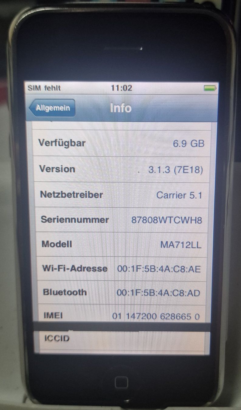 Apple Handys / Smartphones: iPhone 2G 8GB Vintage Handy mit OVP – Defekt aus Uerkheim von Justi.y 4