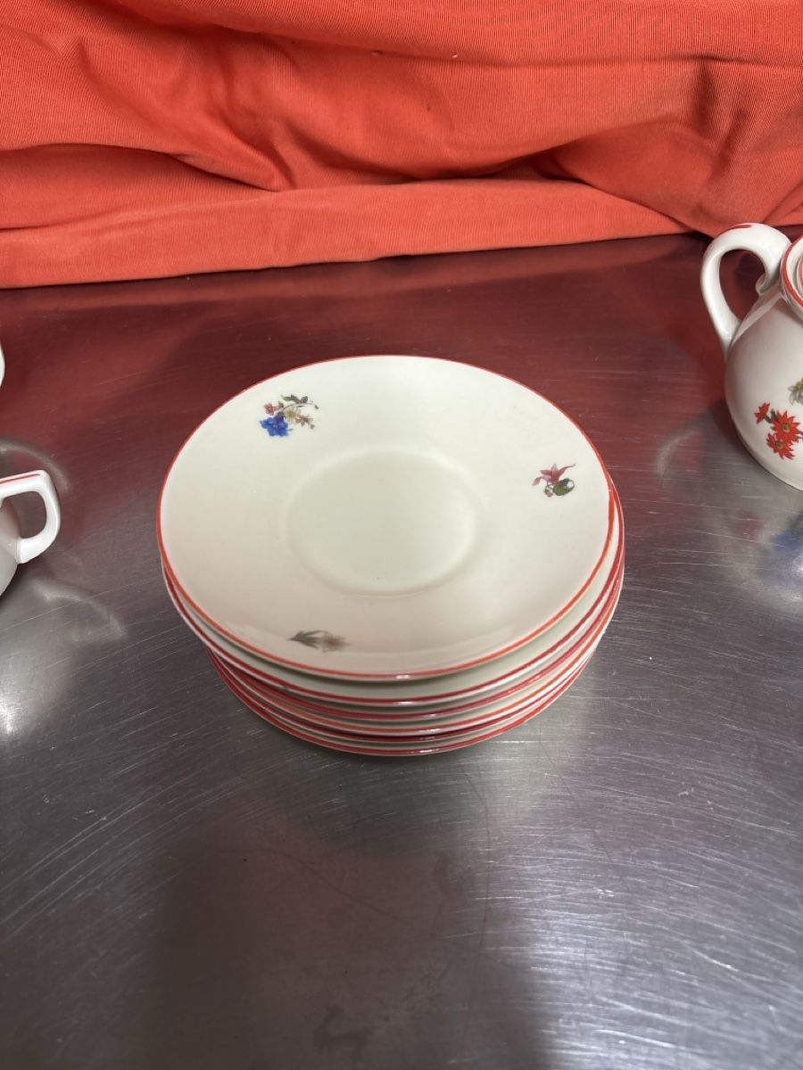 Set di piatti: Geschirr-Set mit Alpenblumen, 13 Teile – Usato da Lotzwil venduto da kie_fdq8 2