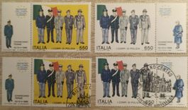 Lote sellos italia 1986 Police in Uniform